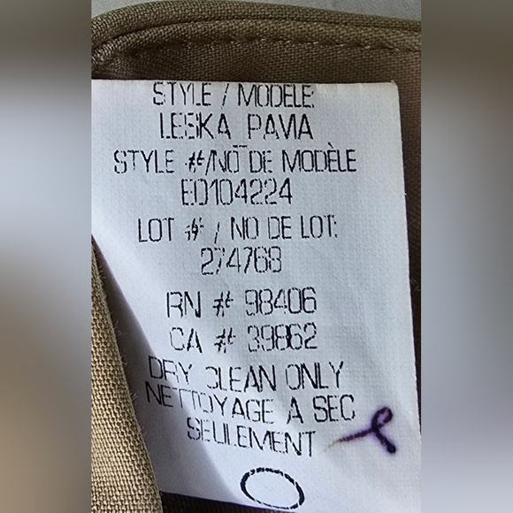 Theory Slim Leg Mid-rise Flat Front Khaki Women's Dress Pants Size 6 - Picture 7 of 12